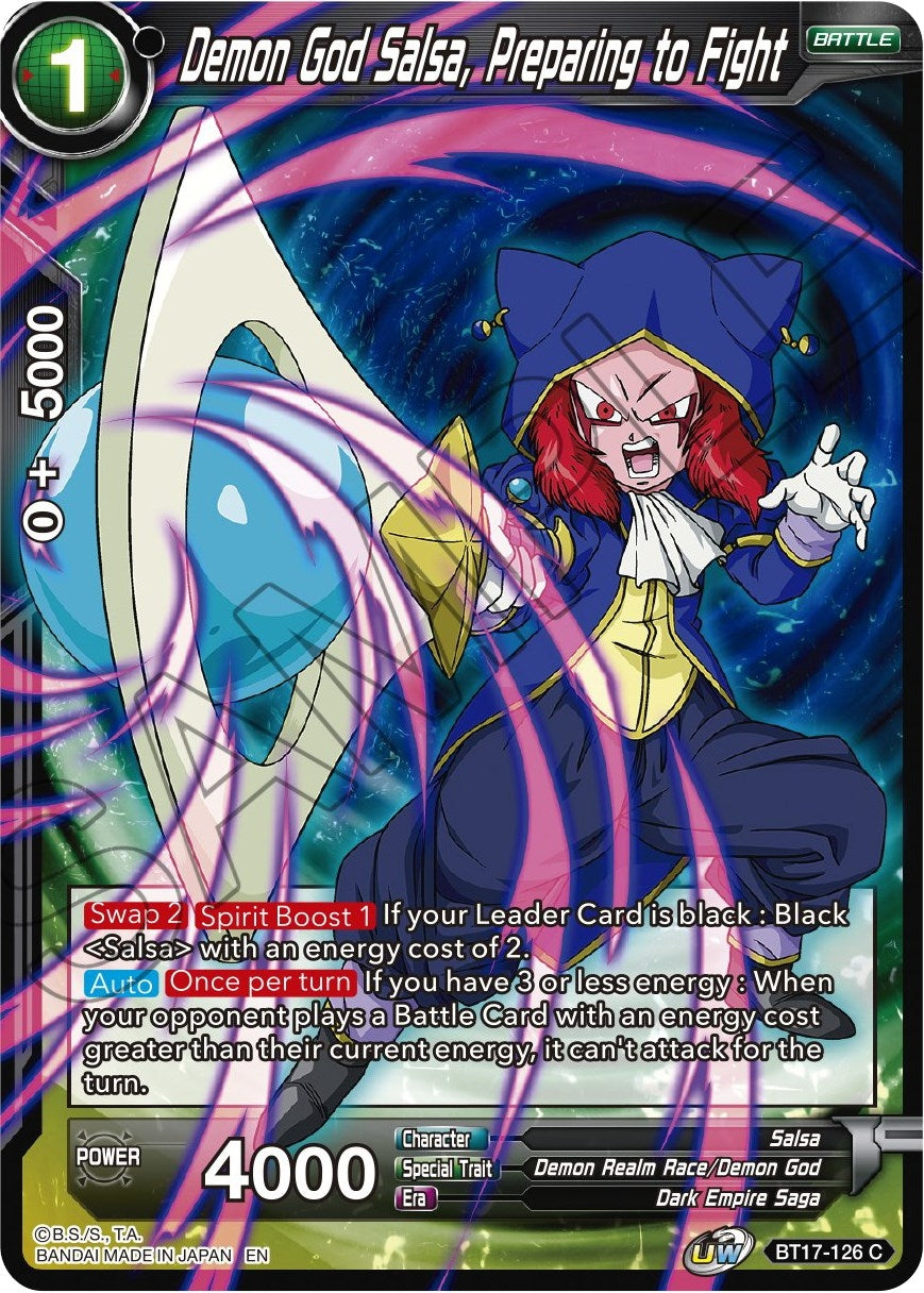 Image for Demon God Salsa, Preparing to Fight - Dragon Ball Super: Masters