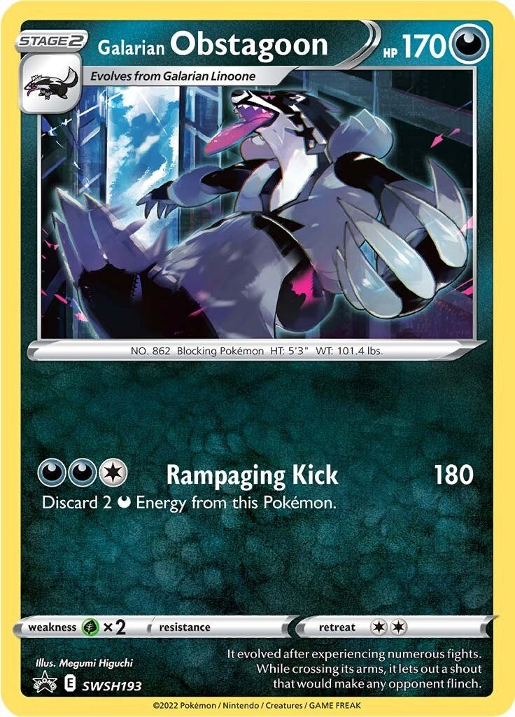 Image for Galarian Obstagoon - SWSH193 - Pokemon