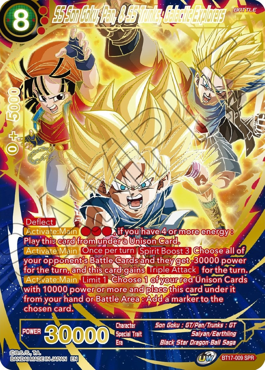 Image for SS Son Goku, Pan, & SS Trunks, Galactic Explorers (SPR) - Dragon Ball Super: Masters