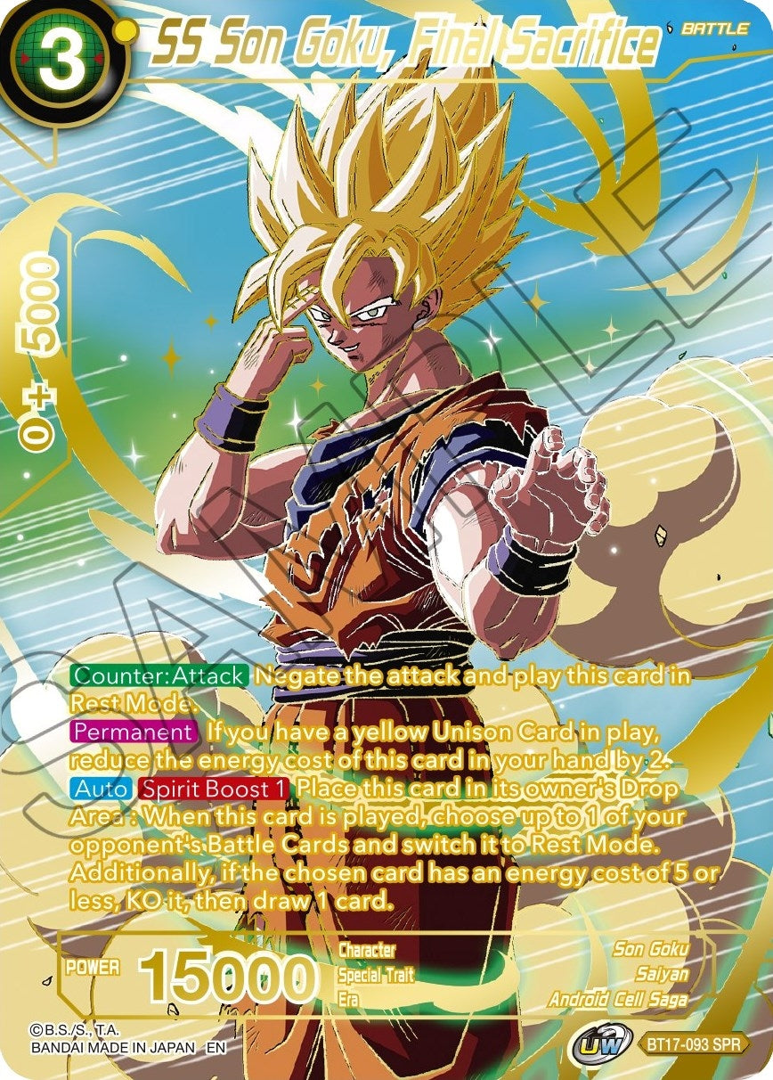 Image for SS Son Goku, Final Sacrifice (SPR) - Dragon Ball Super: Masters