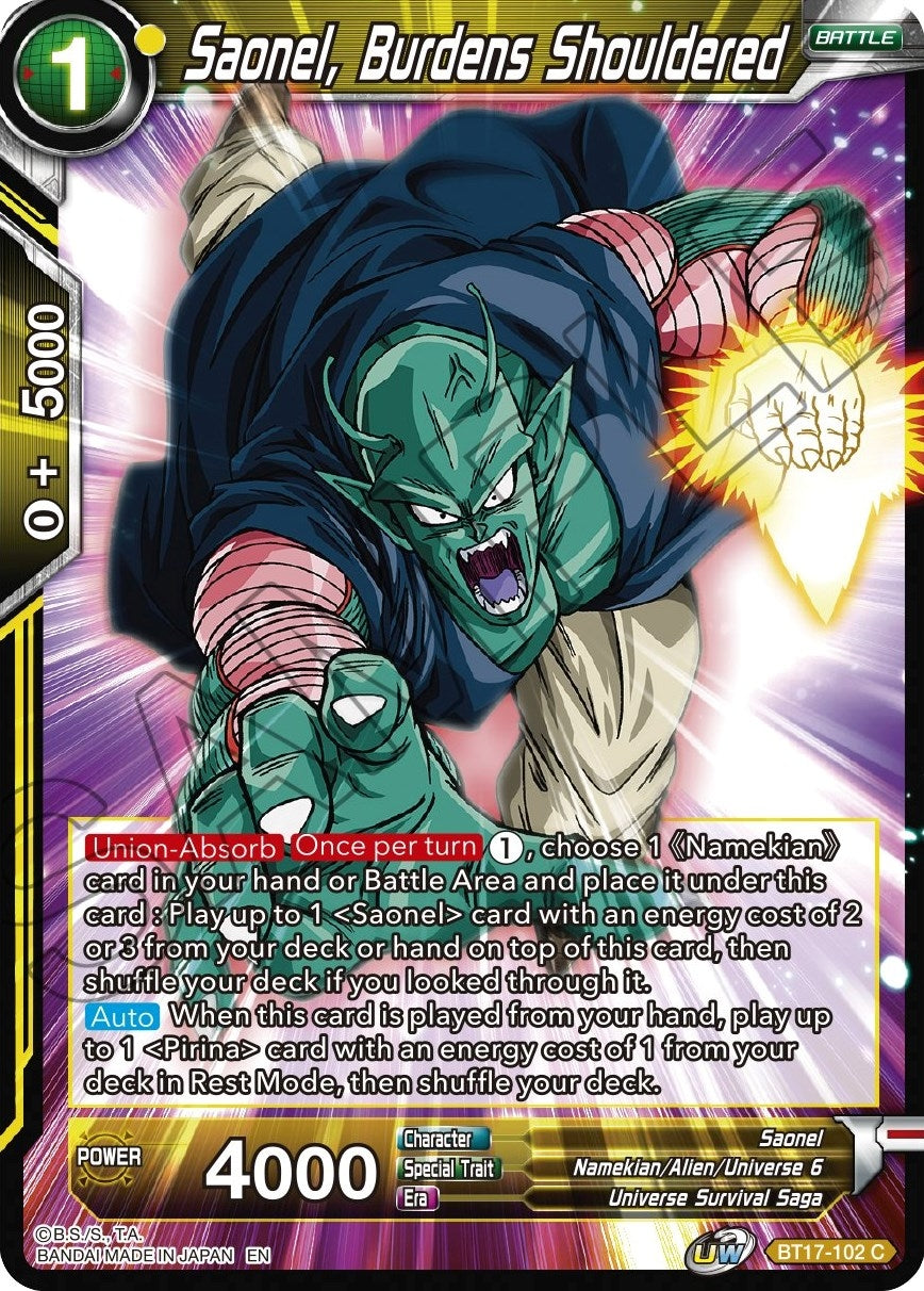 Image for Saonel, Burdens Shouldered - Dragon Ball Super: Masters