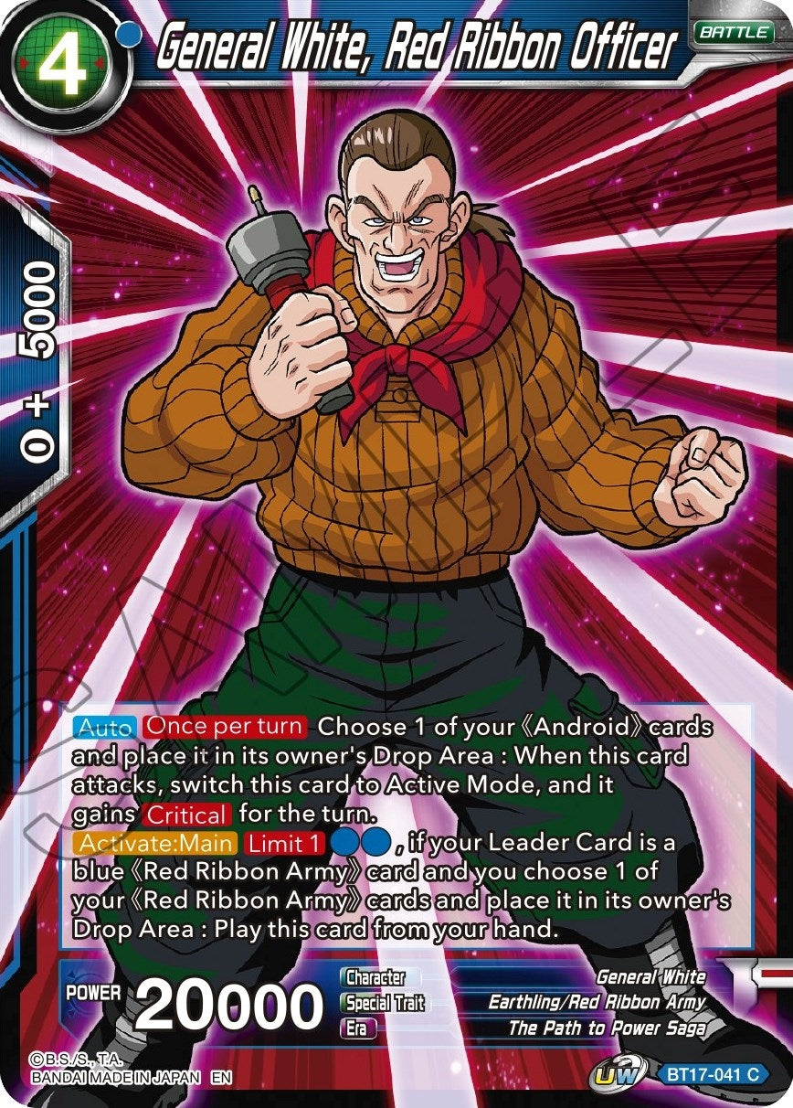 Image for General White, Red Ribbon Officer - Dragon Ball Super: Masters
