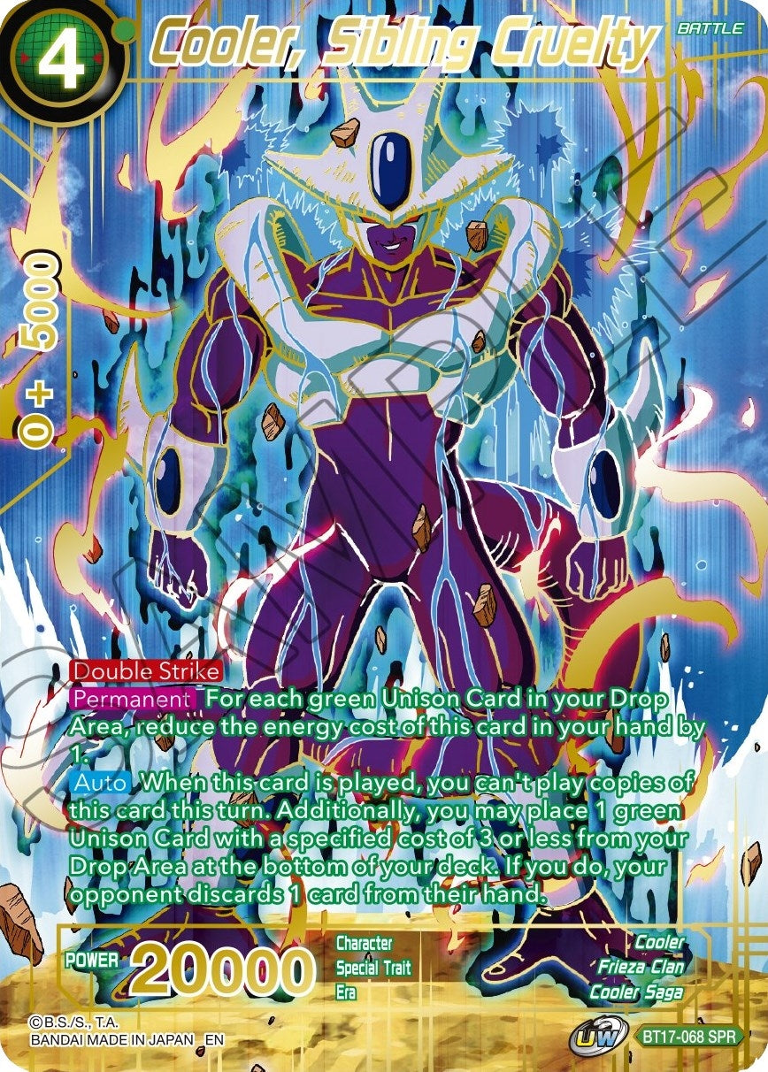 Image for Cooler, Sibling Cruelty (SPR) - Dragon Ball Super: Masters