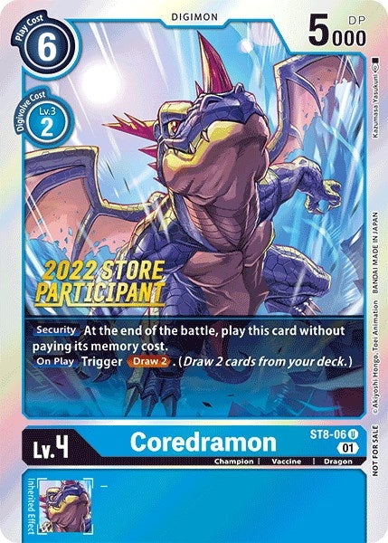 Image for Coredramon (2022 Store Participant) - Digimon Card Game