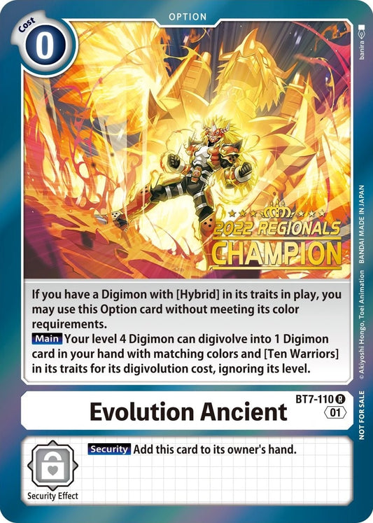 Image for Evolution Ancient (2022 Championship Offline Regional) [Online Champion] - Digimon Card Game