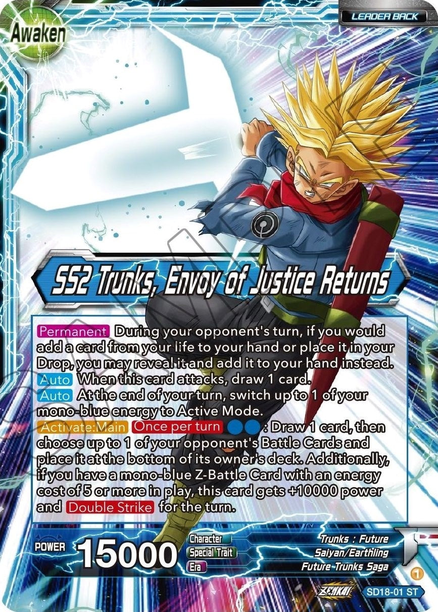 Image for Trunks // SS2 Trunks, Envoy of Justice Returns (Silver Foil) - Dragon Ball Super: Masters
