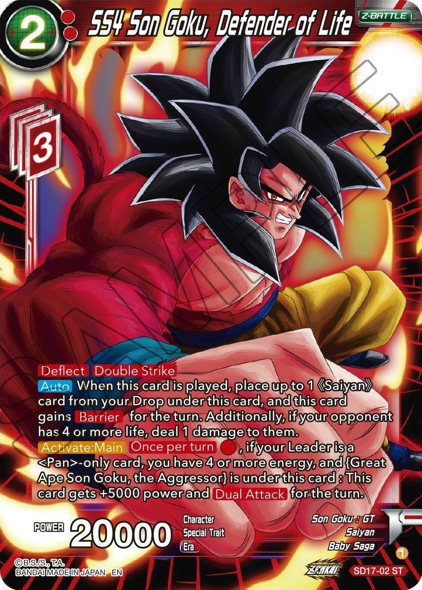 Image for SS4 Son Goku, Defender of Life (Silver Foil) - Dragon Ball Super: Masters