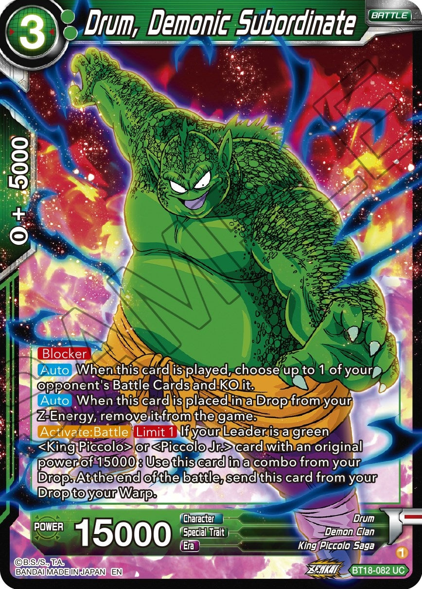 Image for Drum, Demonic Subordinate - Dragon Ball Super: Masters
