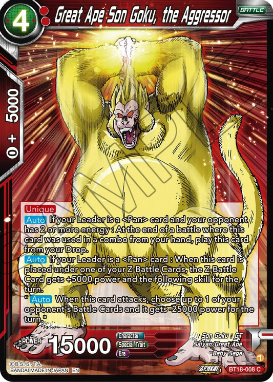 Image for Great Ape Son Goku, the Aggressor - Dragon Ball Super: Masters