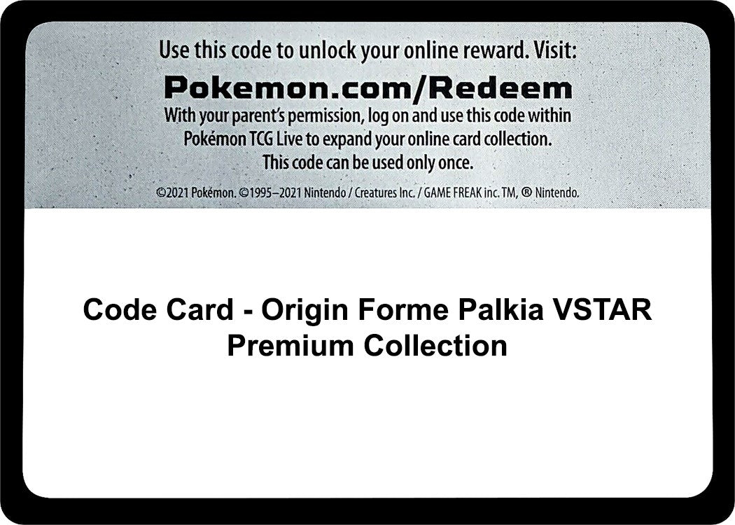 Image for Code Card - Origin Forme Palkia VSTAR Premium Collection - Pokemon