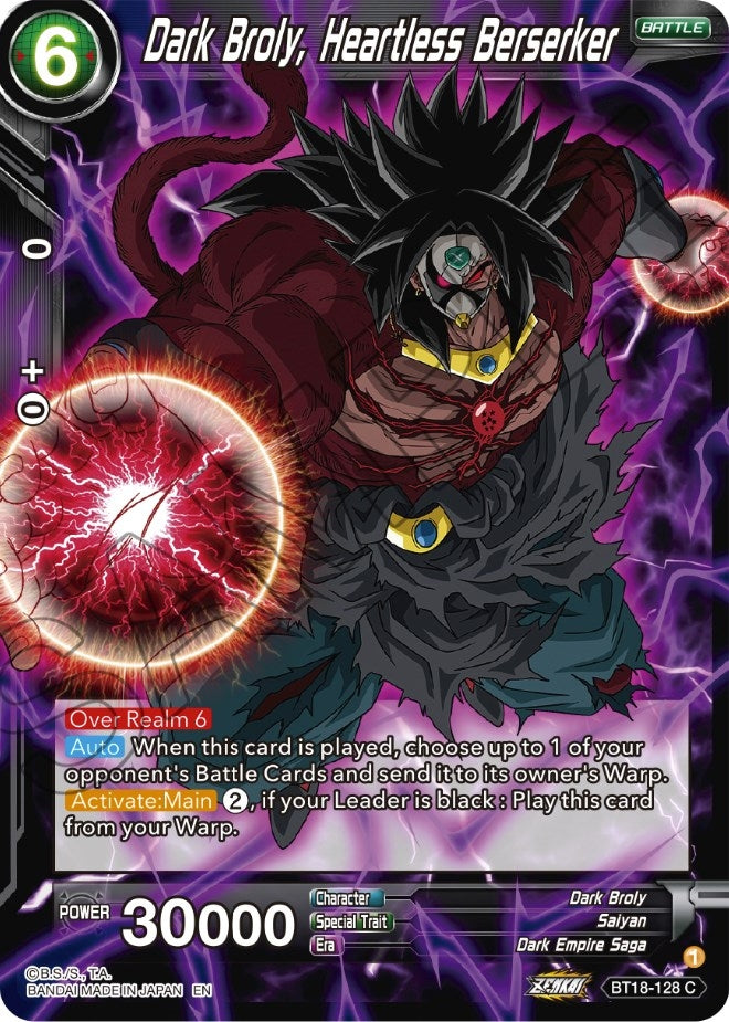 Image for Dark Broly, Heartless Berserker - Dragon Ball Super: Masters