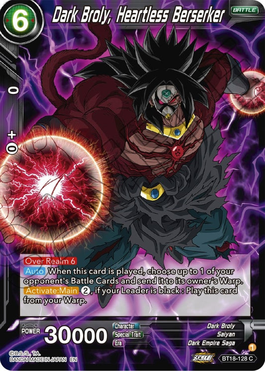 Image for Dark Broly, Heartless Berserker - Dragon Ball Super: Masters