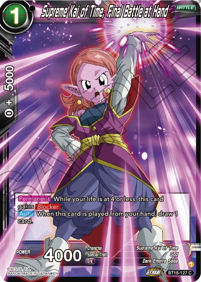 Image for Supreme Kai of Time, Final Battle at Hand - Dragon Ball Super: Masters