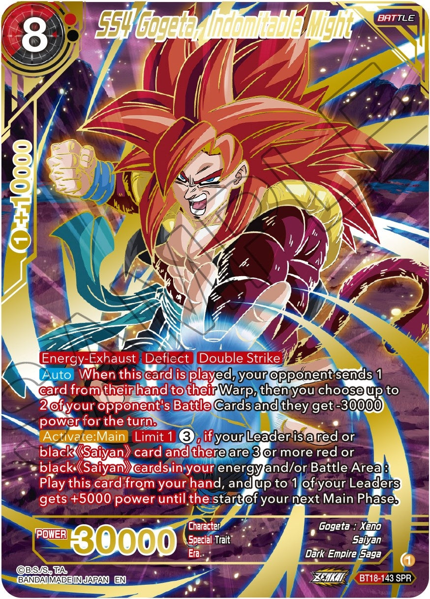 Image for SS4 Gogeta, Indomitable Might (SPR) - Dragon Ball Super: Masters