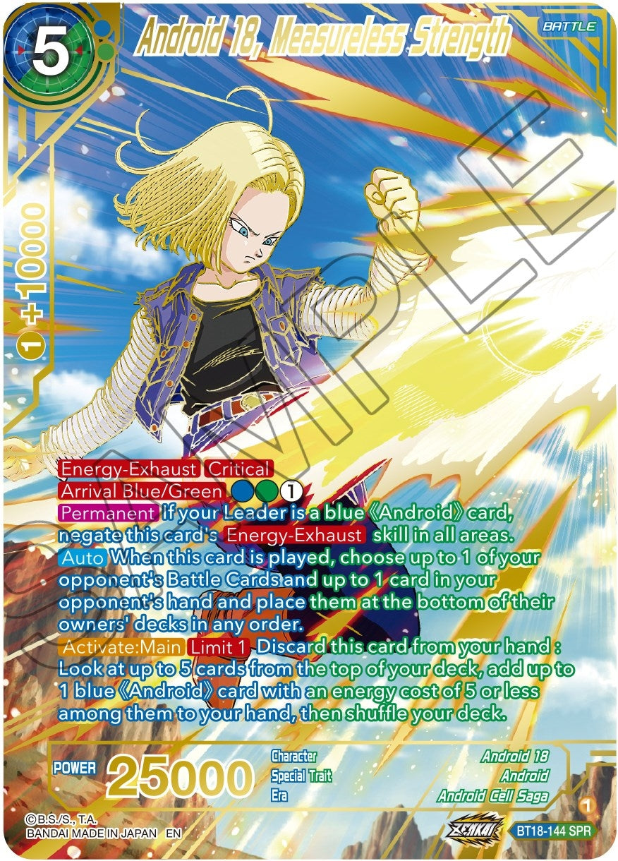 Image for Android 18, Measureless Strength (SPR) - Dragon Ball Super: Masters