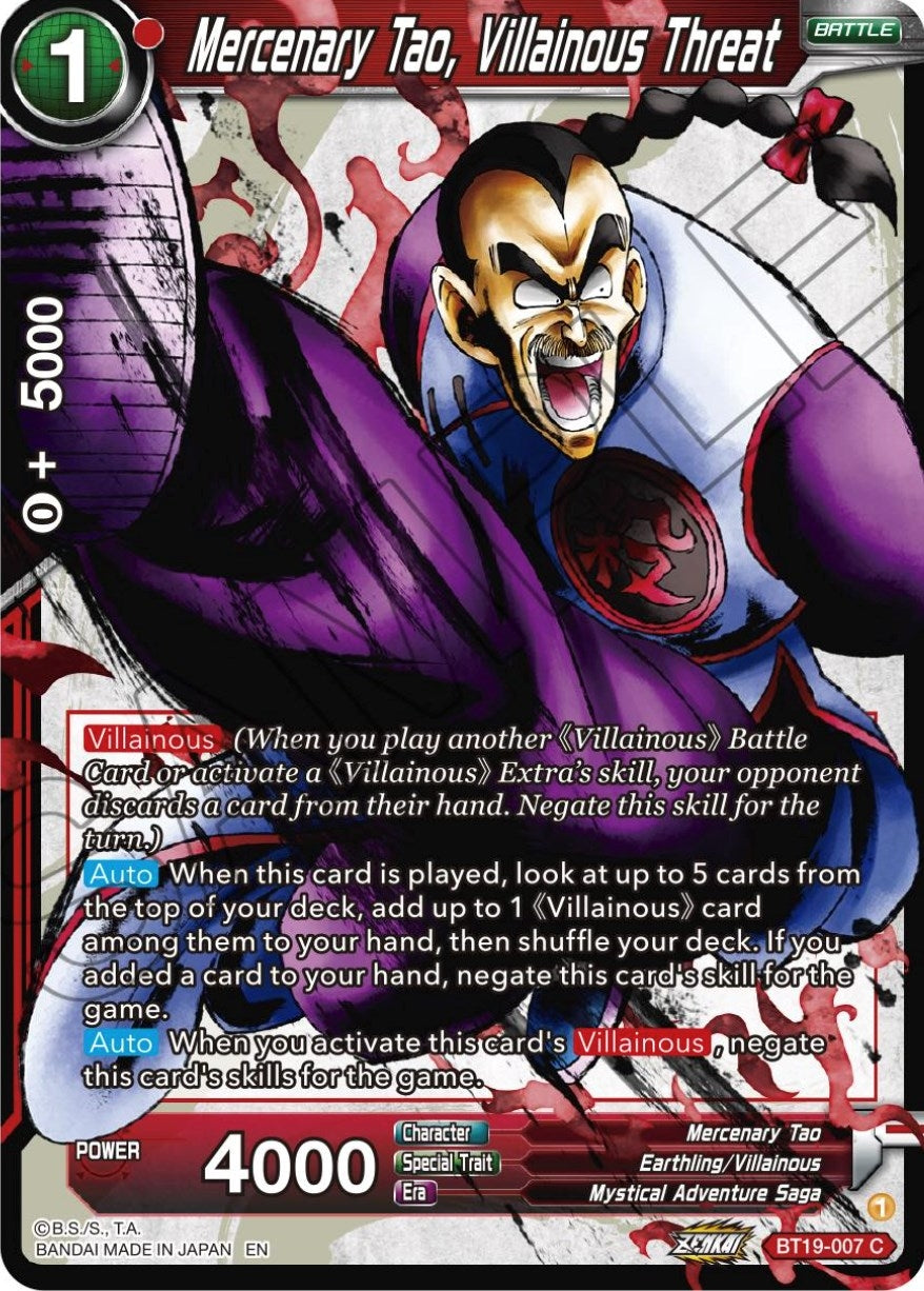 Image for Mercenary Tao, Villainous Threat - Dragon Ball Super: Masters