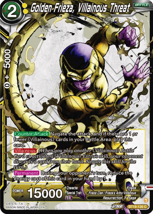 Image for Golden Frieza, Villainous Threat - Dragon Ball Super: Masters