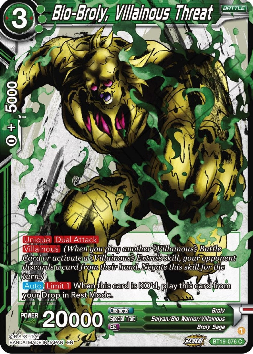 Image for Bio-Broly, Villainous Threat - Dragon Ball Super: Masters