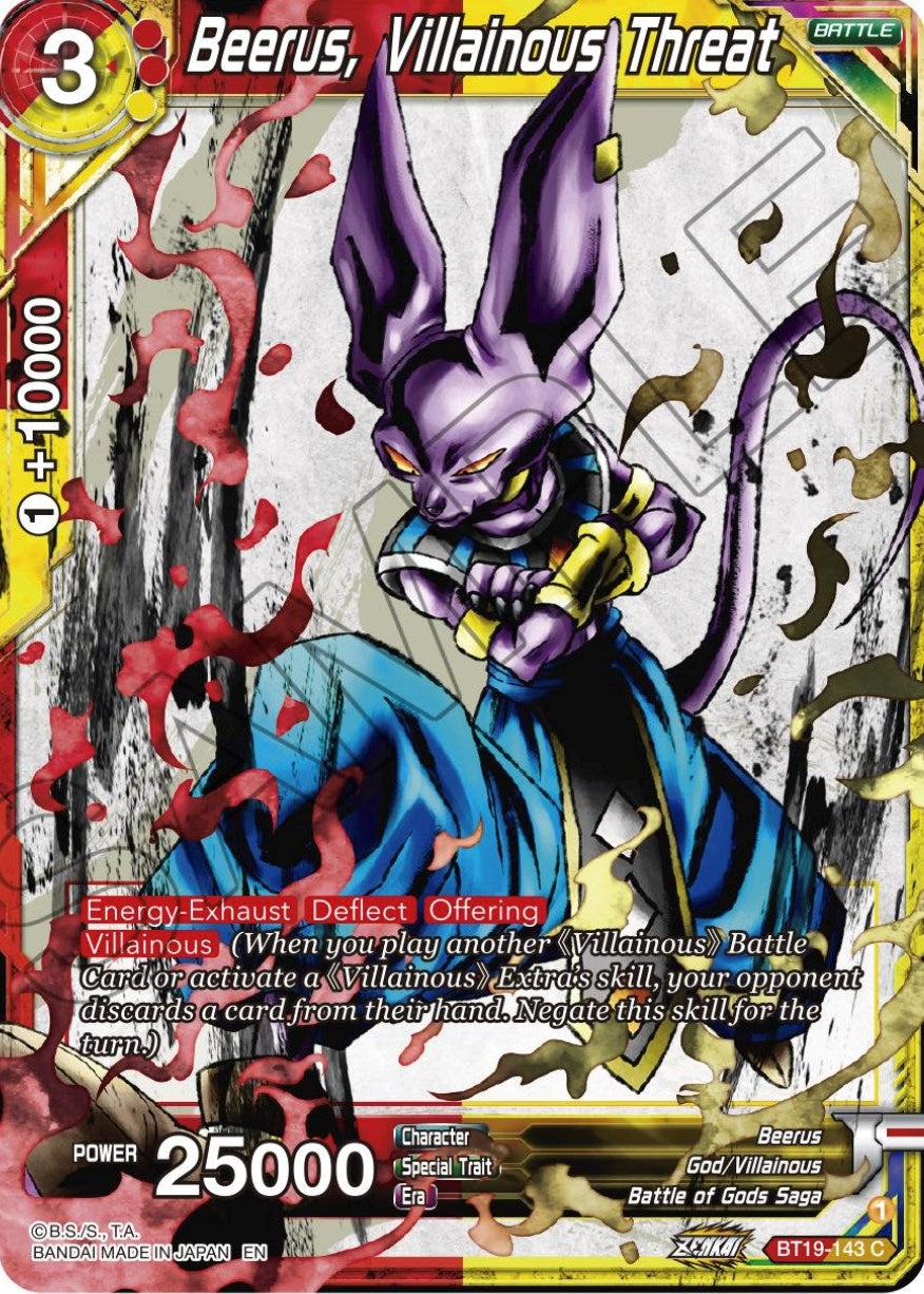 Image for Beerus, Villainous Threat - Dragon Ball Super: Masters
