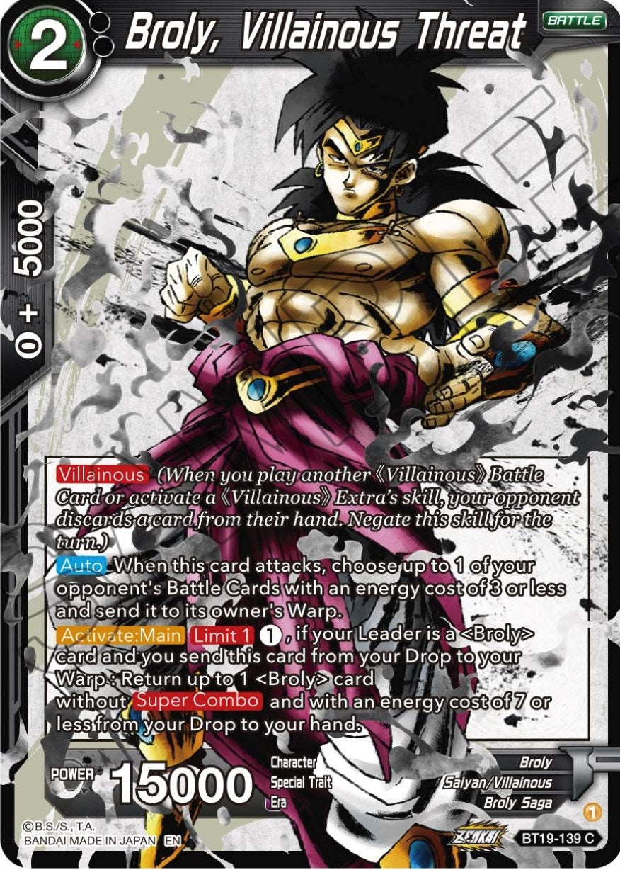 Image for Broly, Villainous Threat - Dragon Ball Super: Masters