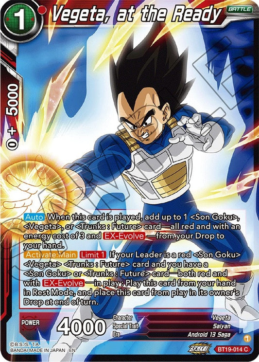 Image for Vegeta, at the Ready - Dragon Ball Super: Masters
