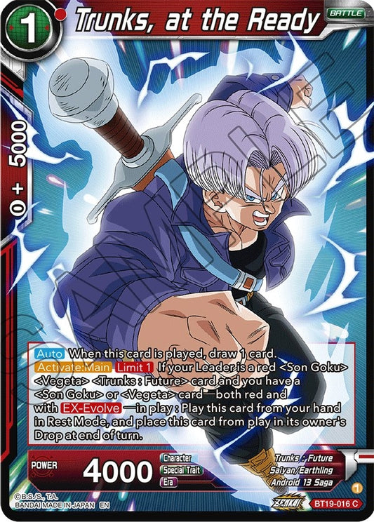 Image for Trunks, at the Ready - Dragon Ball Super: Masters