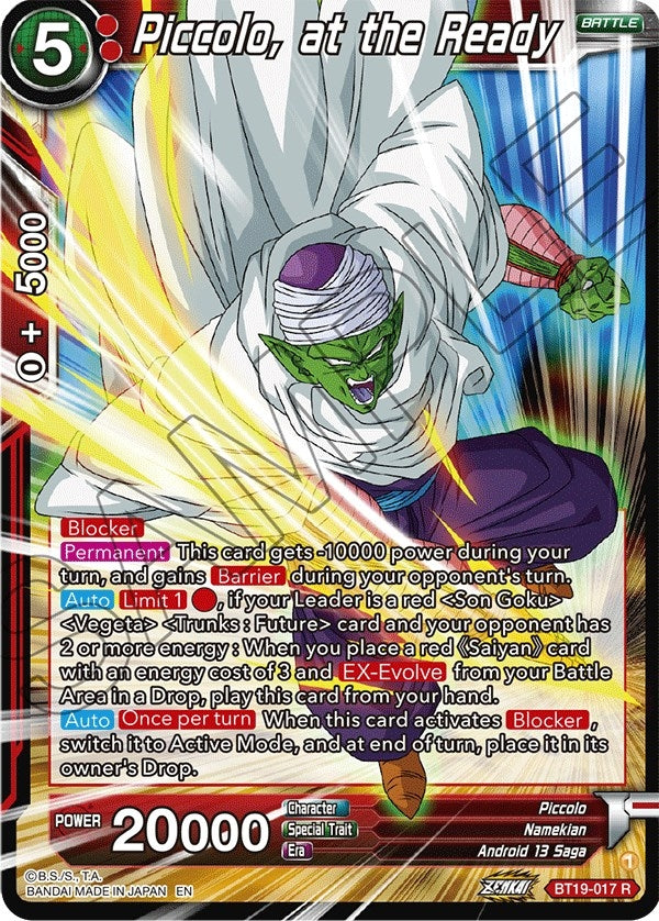 Image for Piccolo, at the Ready - Dragon Ball Super: Masters