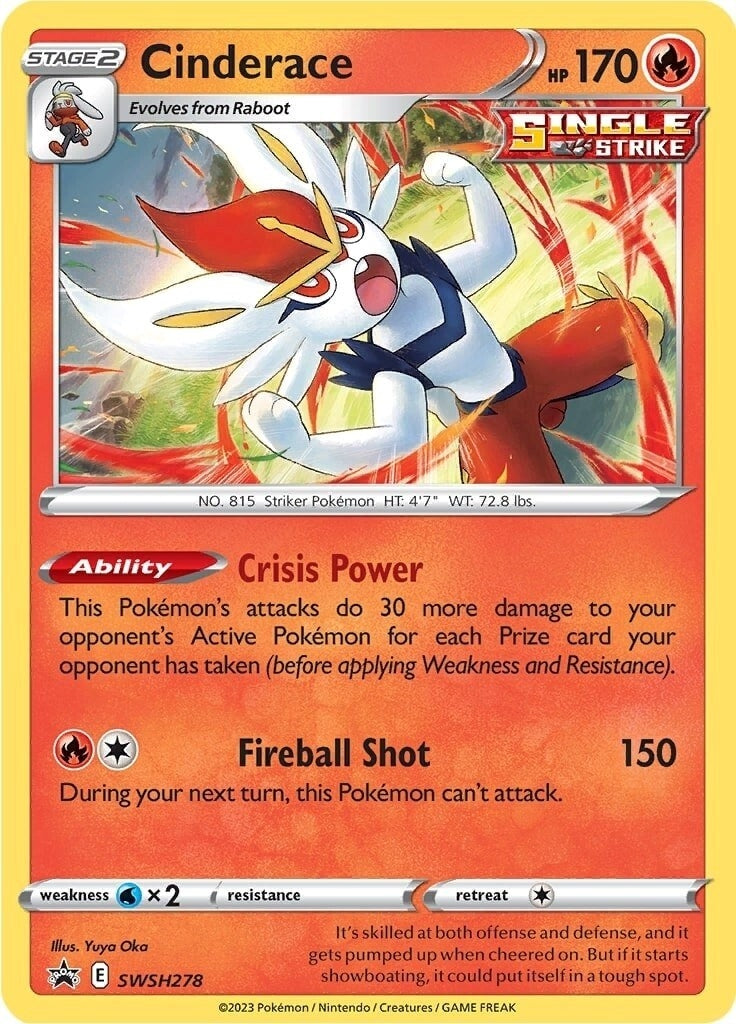 Image for Cinderace - SWSH278 - Pokemon