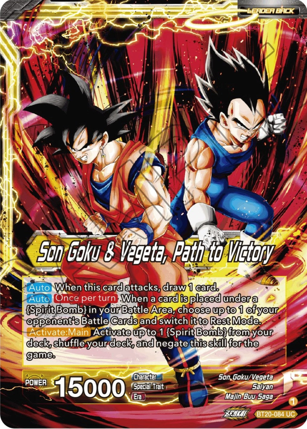 Image for SS Vegito // Son Goku & Vegeta, Path to Victory - Dragon Ball Super: Masters