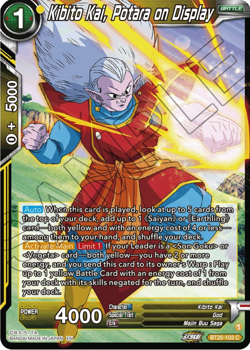 Image for Kibito Kai, Potara on Display - Dragon Ball Super: Masters