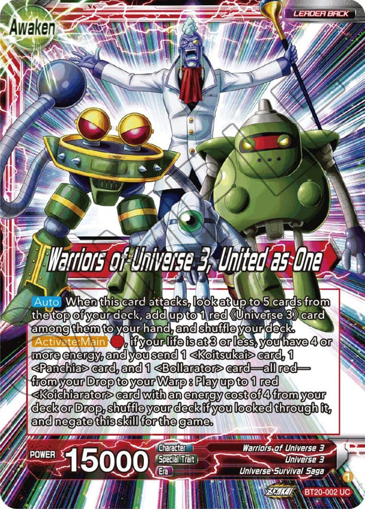 Image for Paparoni // Warriors of Universe 3, United as One - Dragon Ball Super: Masters