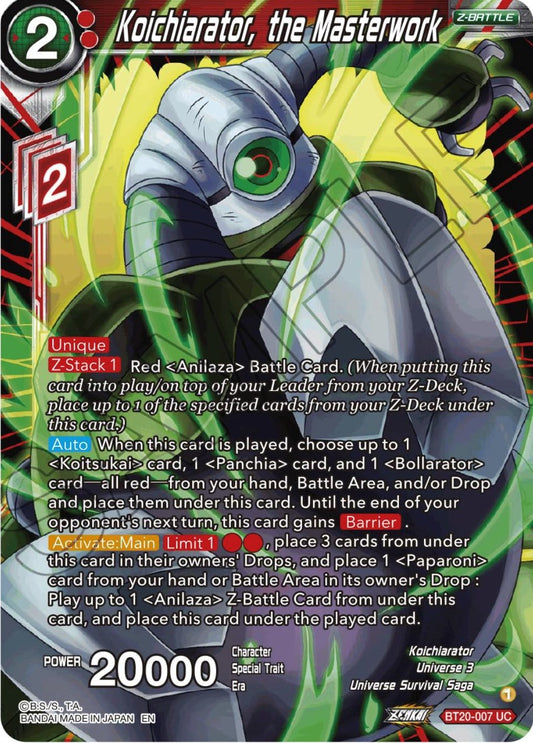 Image for Koichiarator, the Masterwork - Dragon Ball Super: Masters