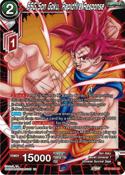 Image for SSG Son Goku, Rapidfire Response - Dragon Ball Super: Masters