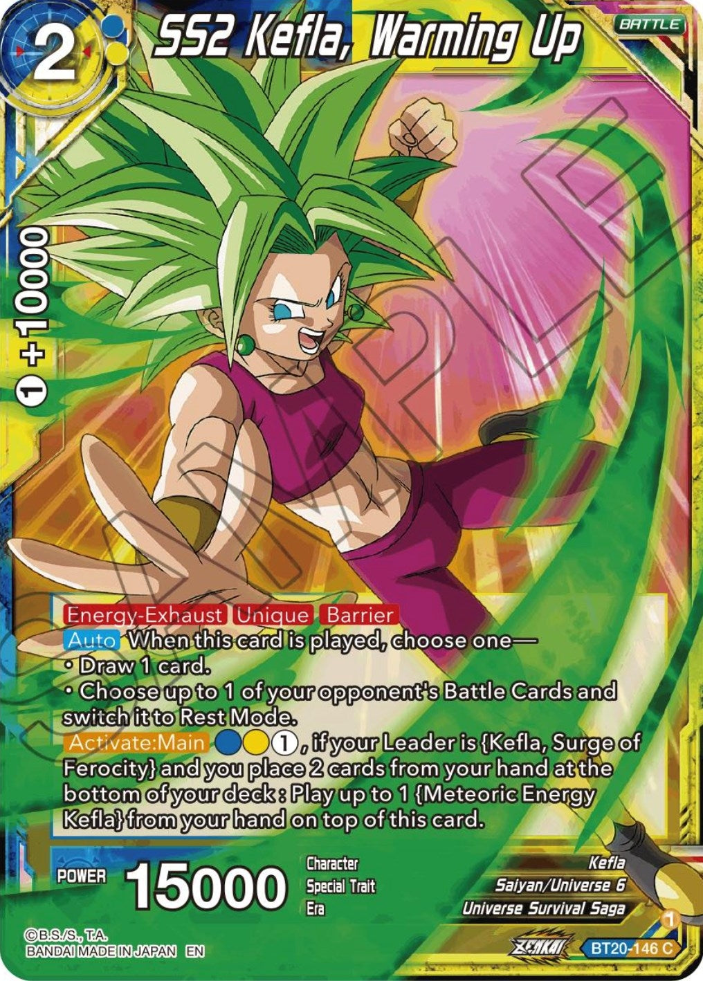 Image for SS2 Kefla, Warming Up - Dragon Ball Super: Masters