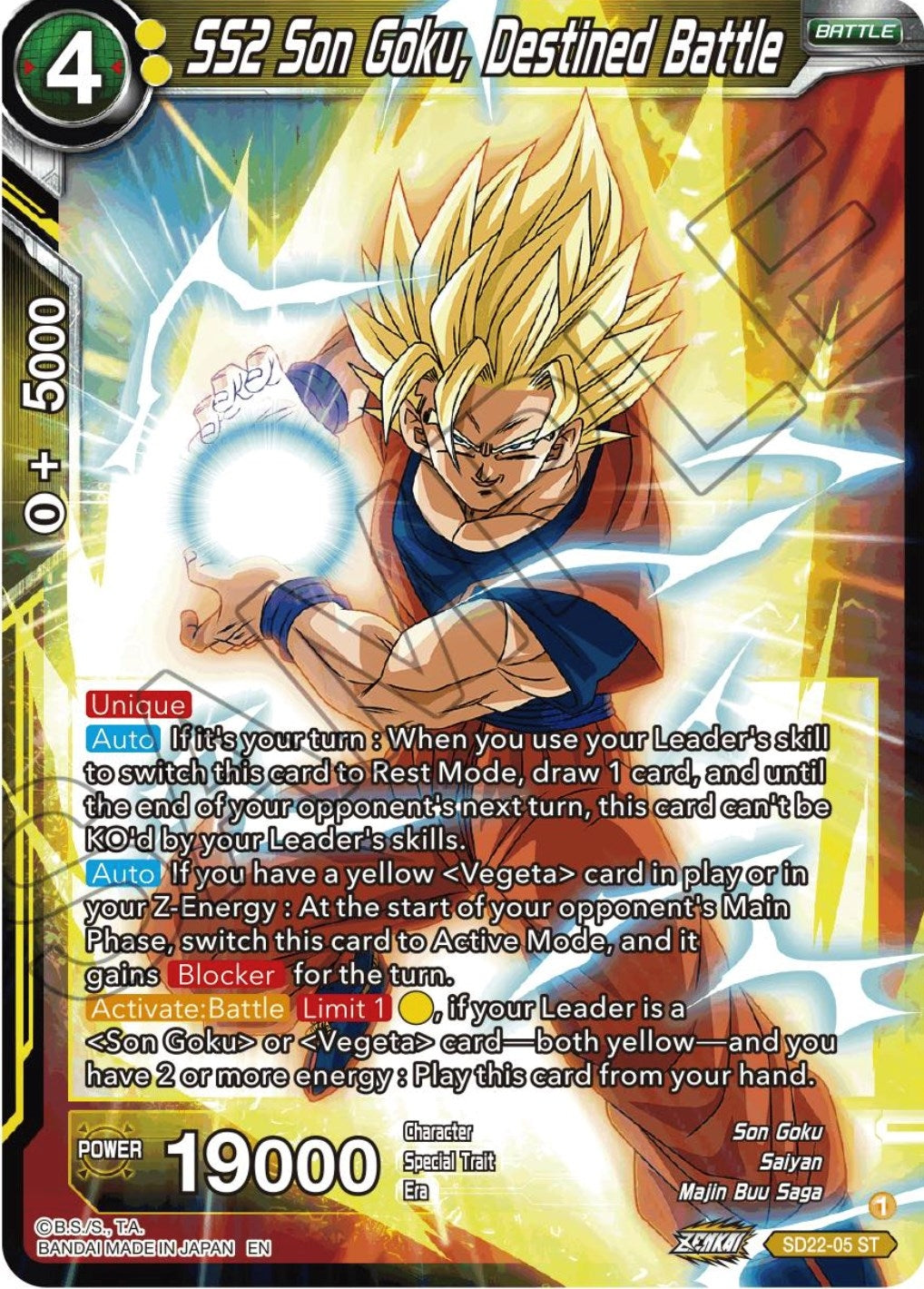 Image for SS2 Son Goku, Destined Battle - Dragon Ball Super: Masters