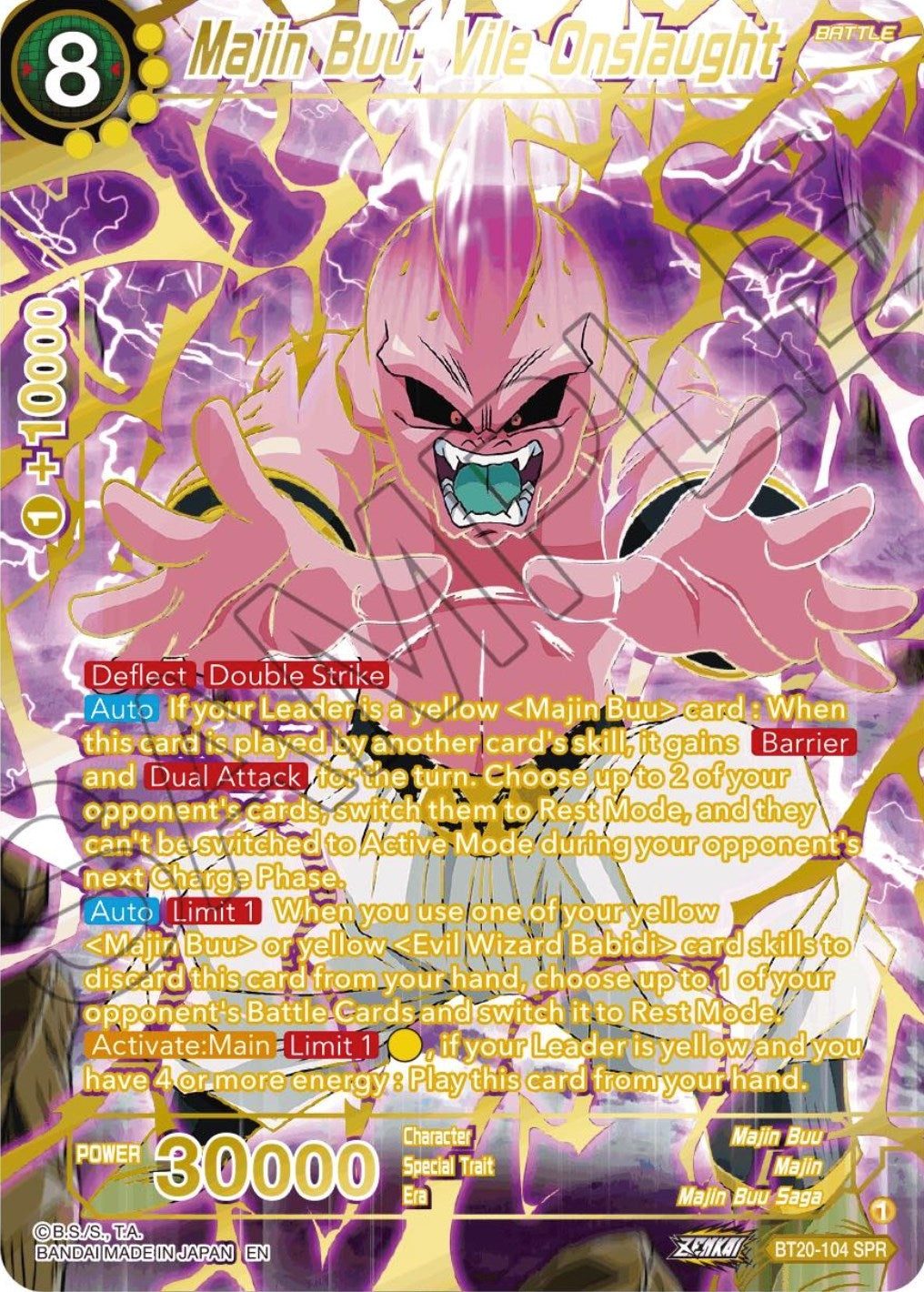Image for Majin Buu, Vile Onslaught (SPR) - Dragon Ball Super: Masters