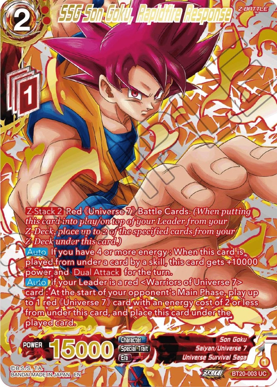 Image for SSG Son Goku, Rapidfire Response (Gold-Stamped) - Dragon Ball Super: Masters