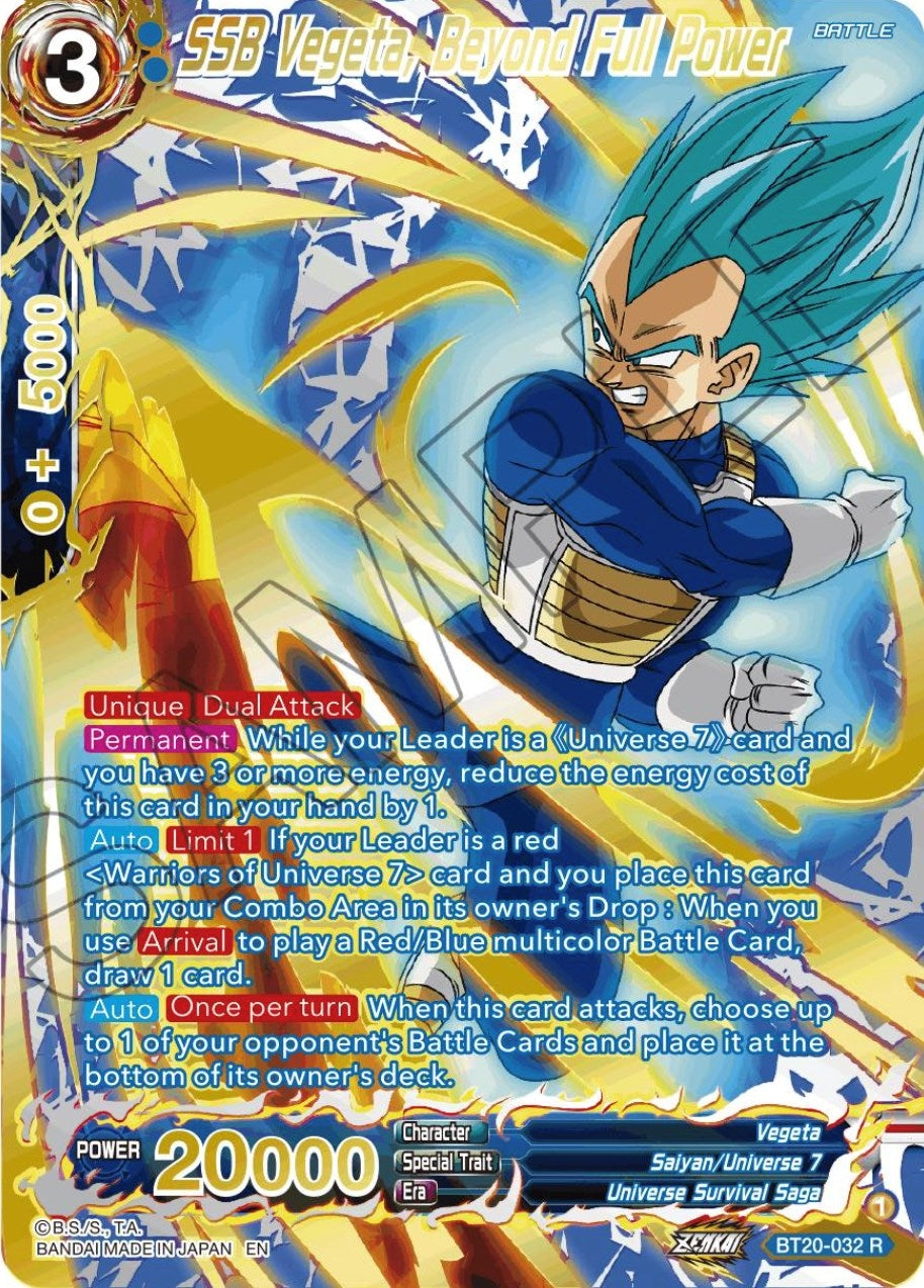 Image for SSB Vegeta, Beyond Full Power (Gold-Stamped) - Dragon Ball Super: Masters