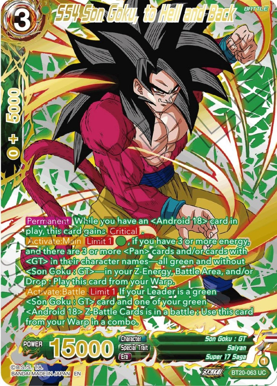 Image for SS4 Son Goku, to Hell and Back (Gold-Stamped) - Dragon Ball Super: Masters