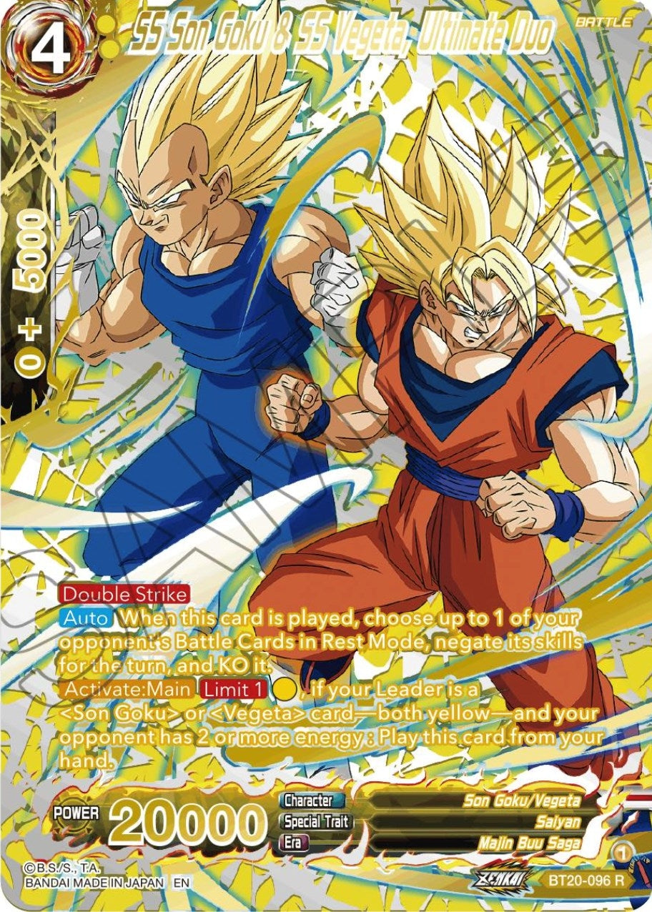 Image for SS Son Goku & SS Vegeta, Ultimate Duo (Gold-Stamped) - Dragon Ball Super: Masters