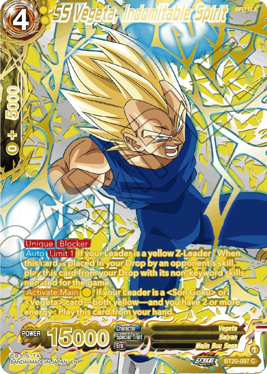 Image for SS Vegeta, Indomitable Spirit (Gold-Stamped) - Dragon Ball Super: Masters