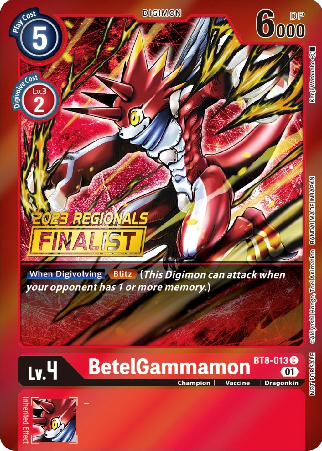 Image for BetelGammamon (2023 Regionals Finalist) - Digimon Card Game