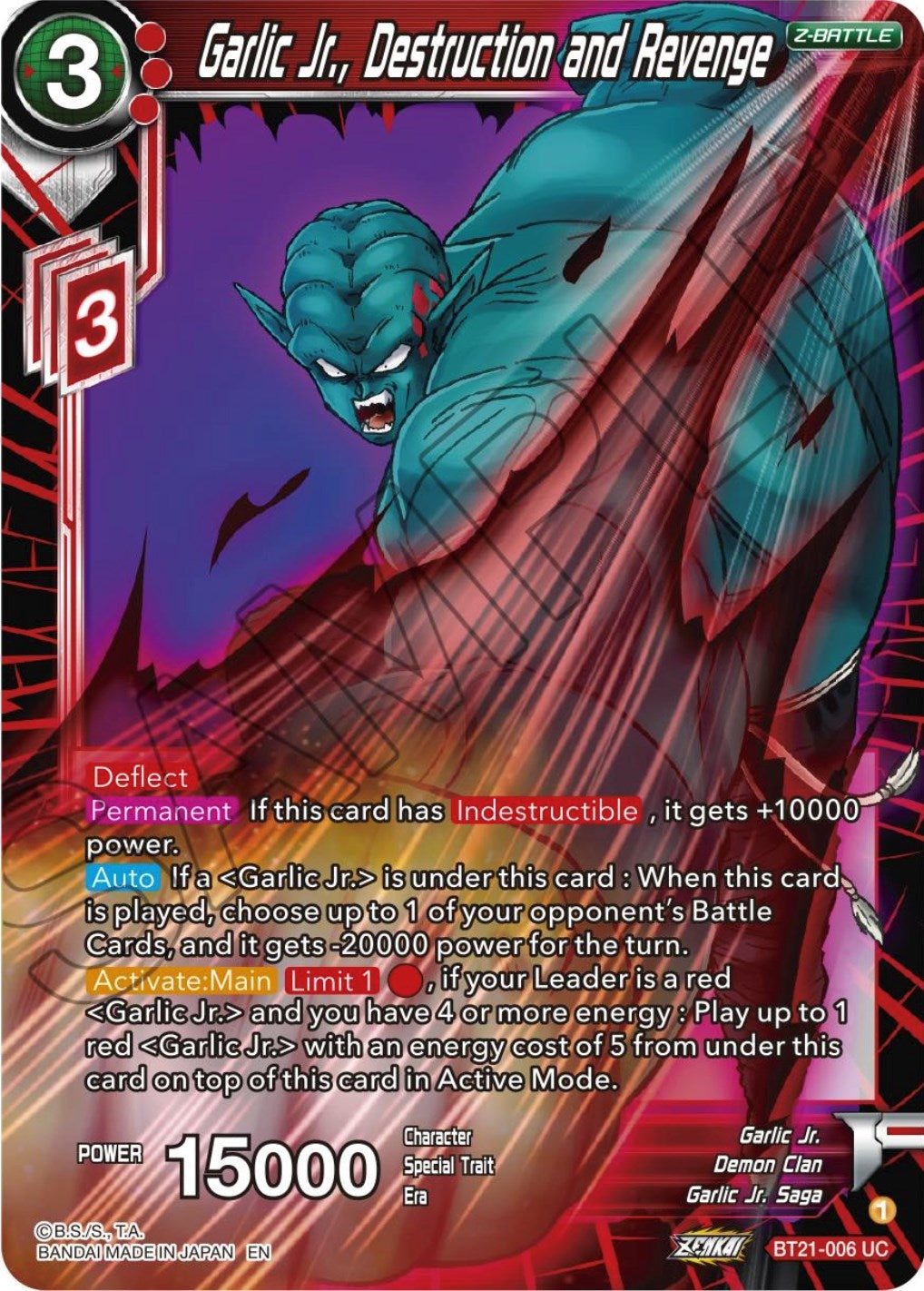 Image for Garlic Jr., Destruction and Revenge - Dragon Ball Super: Masters