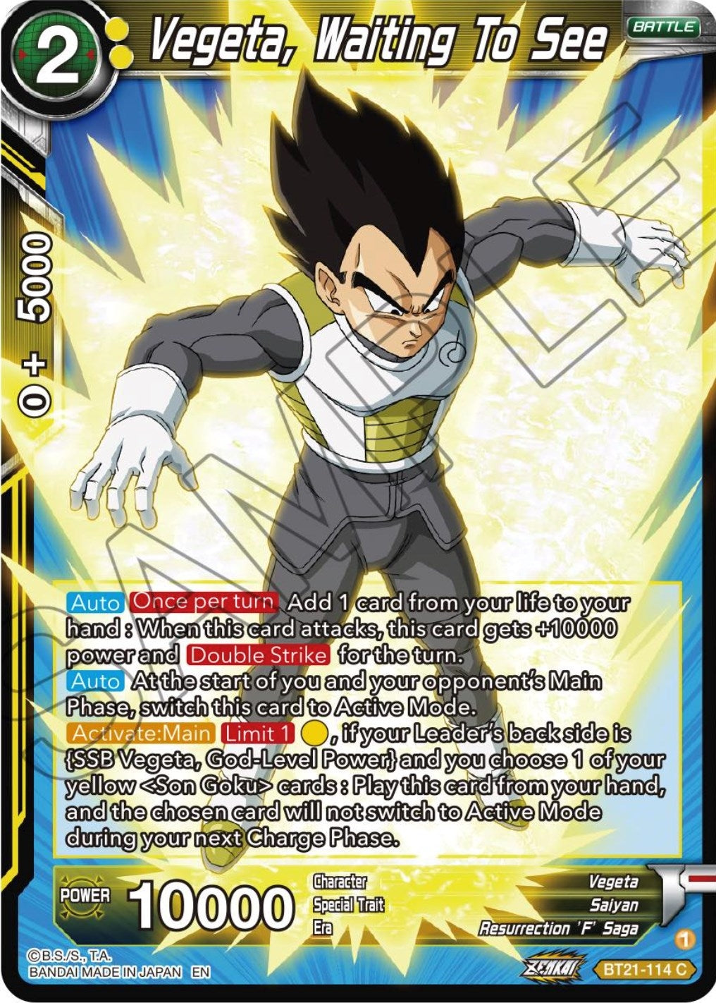 Image for Vegeta, Waiting To See - Dragon Ball Super: Masters