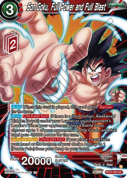 Image for Son Goku, Full Power and Full Blast - Dragon Ball Super: Masters