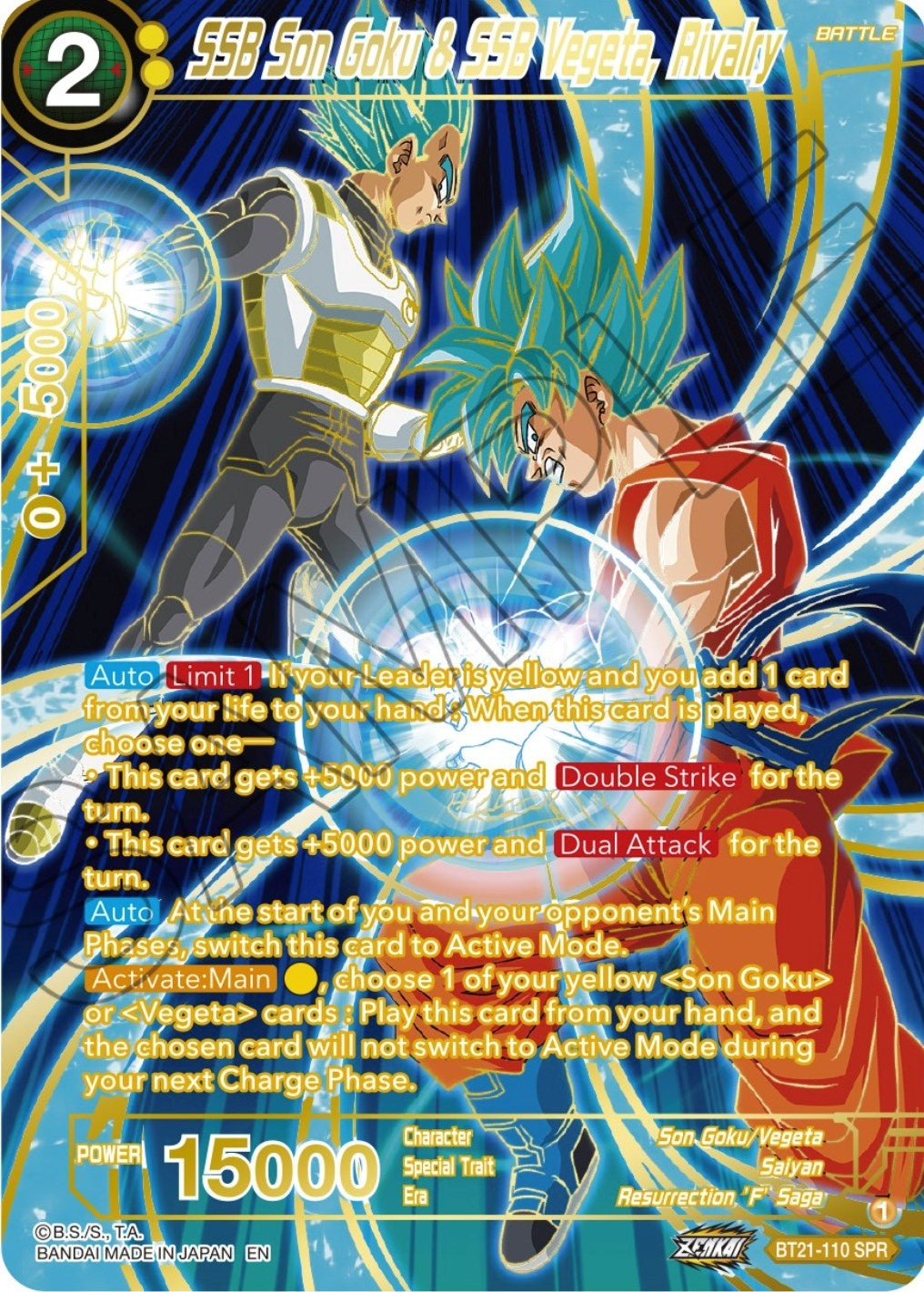 Image for SSB Son Goku & SSB Vegeta, Rivalry (SPR) - Dragon Ball Super: Masters