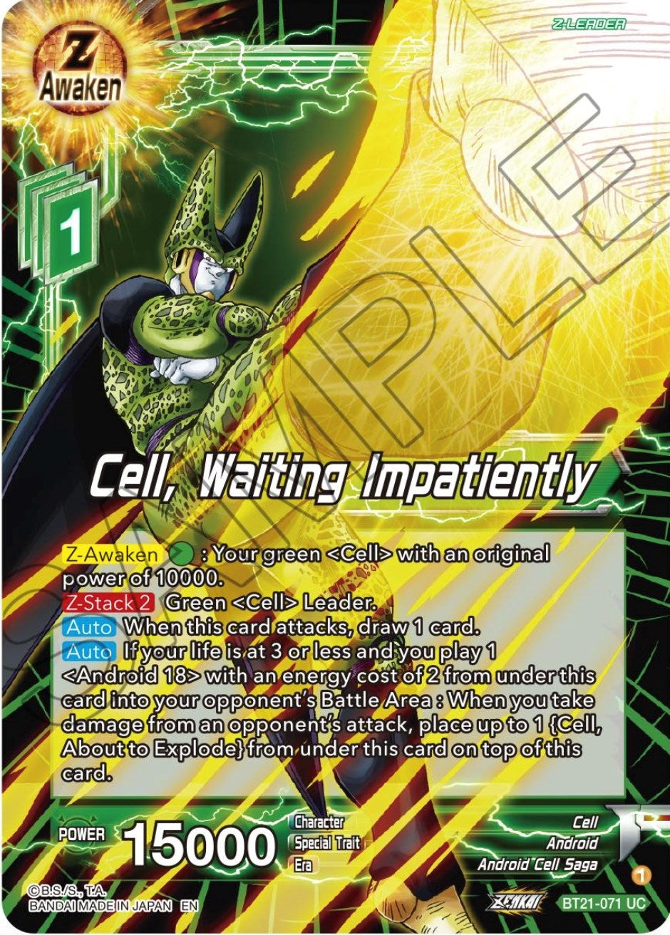 Image for Cell, Waiting Impatiently - Dragon Ball Super: Masters