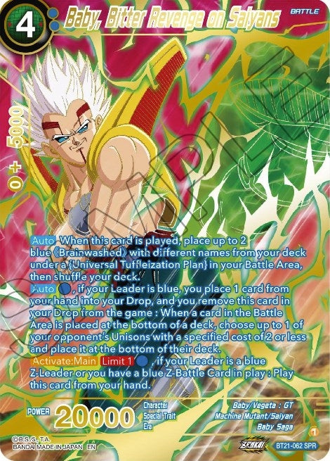 Image for Baby, Bitter Revenge on Saiyans (SPR) - Dragon Ball Super: Masters