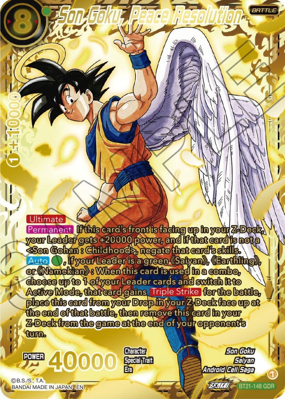 Image for Son Goku, Peace Resolution (God Rare) - Dragon Ball Super: Masters