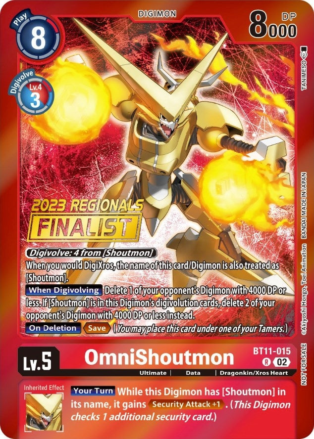 Image for OmniShoutmon (2023 Regionals Finalist) - Digimon Card Game